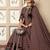 Floral Printed Mirror Work Pure Cotton Anarkali Kurta & Palazzo & Dupatta Set