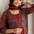 Women Maroon Printed Pure Cotton Kurta Sets