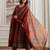 Women Maroon Printed Pure Cotton Kurta Sets