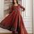 Women Maroon Printed Pure Cotton Kurta Sets