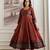 Women Maroon Printed Pure Cotton Kurta Sets
