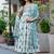 Women Floral Printed Tiered Pure Cotton Kurta with Trousers & With Dupatta