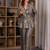 Grey gold floral co-ord set