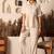 Ivory aura pleated co-ord set