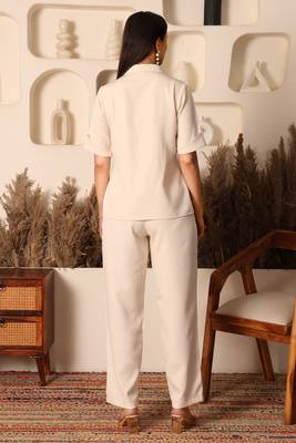 Ivory aura pleated co-ord set 4