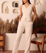 Ivory aura waistcoat co-ord set