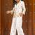 Ivory gold embroidered co-ord set with pant