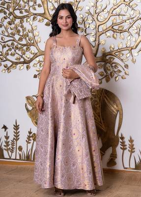 Lavender bloom jacquard midi dress 3