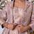 Lavender bloom jacquard midi dress