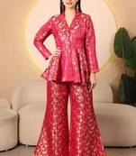 Pink premium brocade co-ord set