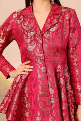 Pink premium brocade co-ord set 4