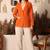 Rust orange blazer with ivory co-ord set