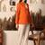 Rust orange blazer with ivory co-ord set