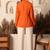 Rust orange blazer with ivory co-ord set