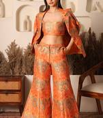 Sunset gold brocade co-ord set