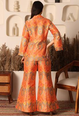 Sunset gold brocade co-ord set 3