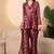Wine royale paisley brocade co-ord set