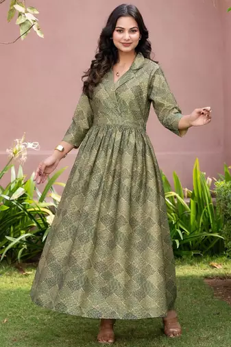 Ruhani olive grace dress