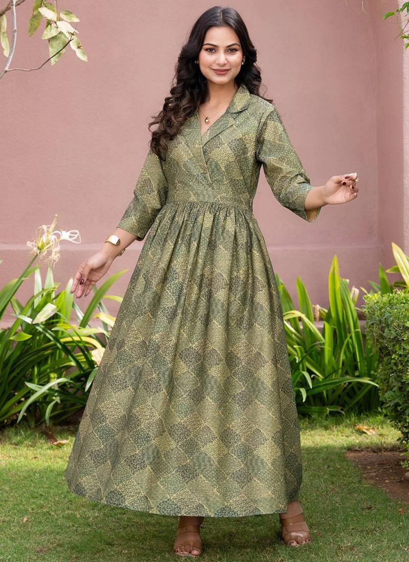 Ruhani olive grace dress