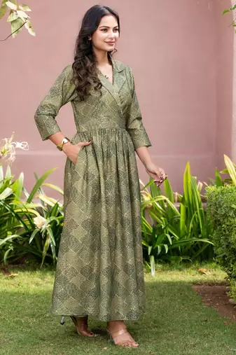 Ruhani olive grace dress