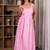 Pink gingham maxi dress