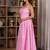 Pink gingham maxi dress