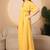 Sunshine aura yellow printed wrap midi dress