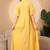 Sunshine aura yellow printed wrap midi dress