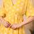 Sunshine aura yellow printed wrap midi dress