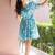 Teal floral breeze mini dress
