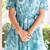 Teal floral breeze mini dress