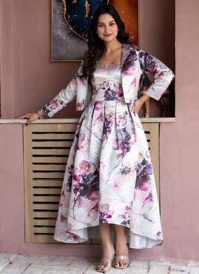 Rosy aura jacket style dress 1