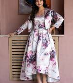 Rosy aura jacket style dress