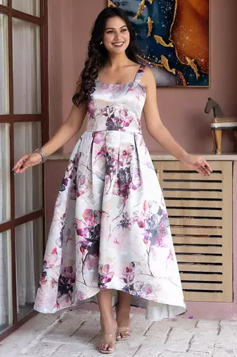 Rosy aura jacket style dress