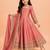 Heavy fendy silk embroidery and sequnce work pink readymade salwar suit