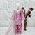 Trendy roman silk embroidery sequnce and moti work pink readymade salwar suit