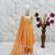 Heavy fox georgette printed and real mirror  work with pum work yellow readymade salwar suit