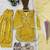 Trendy roman silk embroidery sequnce and moti work mustard readymade salwar suit