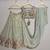 mint white floral embroidered lehenga with dupatta