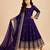 Heavy fendy silk embroidery and sequnce work purple readymade salwar suit