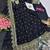 Black fendy silk embroidered sequince work anarkali kurta set