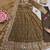 Brown fendy silk embroidered sequince work anarkali kurta set