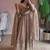 Cream fendy silk embroidered sequince work anarkali kurta set