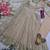 Cream fendy silk embroidered sequince work anarkali kurta set