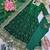 Green fendy silk embroidered sequince work anarkali kurta set