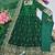 Green fendy silk embroidered sequince work anarkali kurta set