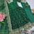 Green fendy silk embroidered sequince work anarkali kurta set