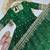 Green fendy silk embroidered sequince work anarkali kurta set