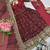 Maroon fendy silk embroidered sequince work anarkali kurta set