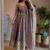 Mauve fendy silk embroidered sequince work anarkali kurta set